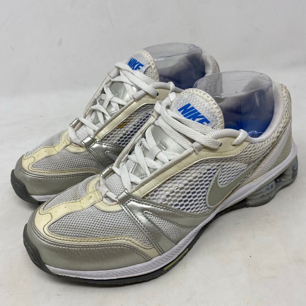 Nike Shox Diamond Flex Silver White Athletic Sneaker Womens Size 8